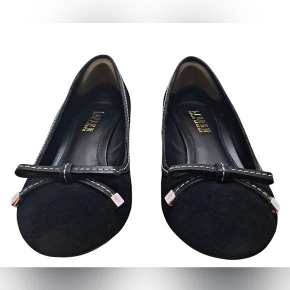 Lauren Ralph Lauren Bernee Black Suede Wedge – Size 10B - Picture 2 of 16